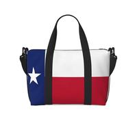 Texas State Flag Print Hand Travel Bag with Zipper Weekender Overnight Bag for Women Men Carry On