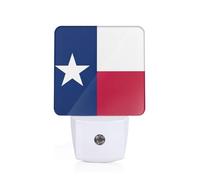Texas State Flag Print Plug-in Night Light for Bedroom Hallway Bathroom Mounted Lighting Dorm Home Decor