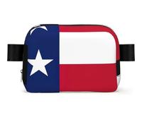 Texas State Flag Print Waterproof Sling Bag with Large Opening Side Bag Durable Waist Pack for Running Cycling Travel