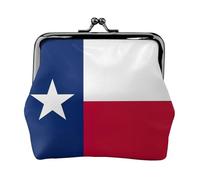 Texas State Flag Print Women's Kiss Lock Coin Pouch, Mini Wallet for Cards and Lipstick, Soft Compact Purse
