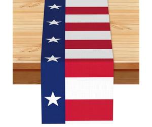 Texas State Flag Printed Table Runner 13x72in - Durable Table Cloth for Kitchen Dining, Wedding & Holiday Table Decor
