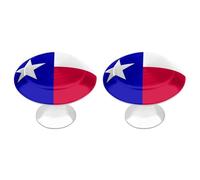 Texas State Flag Round Drawer Knobs Stainless Steel Cabinet Knob Decorative Pulls for Furniture Dresser Cupboard 2 PCS