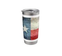 Texas State Flag with Distressed Look Stainless Steel Insulated Tumbler