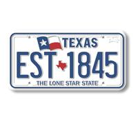 Texas State License Plate Magnet by Classic Magnets, 1.9" x 3.8", Collectible Souvenirs Made in The USA