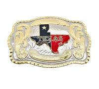 Texas State Map Flag Large Huge Rodeo Western Gold Tone Belt Buckle, Golden, Texas Map