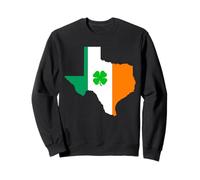 Texas State Map Irish Flag St Patrick's Day Sweatshirt