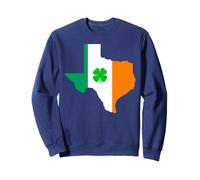 Texas State Map Irish Flag St Patrick's Day Sweatshirt