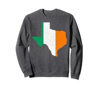 Texas State Map Irish Flag St Patrick's Day Sweatshirt