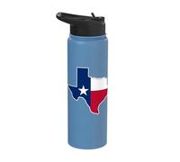 Texas State Map Texas Flag Map Stainless Steel Insulated Water Bottle