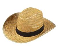 Texas Straw Wild West Cowboy Sheriff Hats Caps & Headwear for Fancy Dress Costumes Accessory