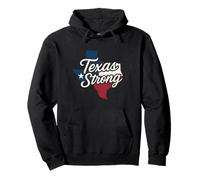 Texas Strong Cursive Flag Colors State Support Design Pullover Hoodie