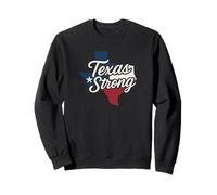 Texas Strong Cursive Flag Colors State Support Design Sweatshirt