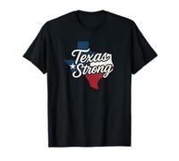 Texas Strong Cursive Flag Colors State Support Design T-Shirt