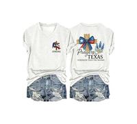Texas Strong Prayers for Texas God Bless Texa T Shirt for Women (White XL)