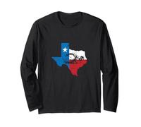 Texas Swimmer Flag Long Sleeve T-Shirt