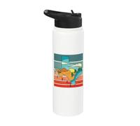 Texas Texas map Texas Landscape Texas Sunset Mountains River Stainless Steel Insulated Water Bottle