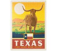 Texas: The Lone Star State, State Pride Vintage Poster - Premium 500 pieces Puzzle - MyPuzzle special collection from Anderson Design Group