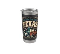 Texas The Lone Star State Vintage Stainless Steel Insulated Tumbler