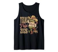 Texas Trip 2026 Cowboy Frog Western Vacation Souvenir Tank Top