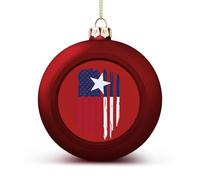 Texas U.S.A Flag Funny Baubles Christmas Ball Ornaments Plastic Hanging Xmas Tree Balls 1.6 Inch Holiday Decor