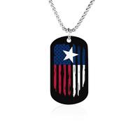 Texas U.S.A Flag Funny Memorial Necklace Lightweight Printed Photo Necklaces Metal Tag Pendant