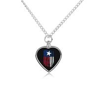 Texas U.S.A Flag Trendy Pet Ashes Necklace for Unisex Memorial Pendant Keepsake Urn Jewelry
