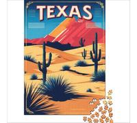 Texas USA American Puzzle for Adults 1000 Pieces | perfect indoor activity for a rainy day when the weather keeps the whole family at home all afternoon50x75cm