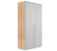 Texas Wardrobe - 91cm - 2 Door - Sonoma Oak & Alpine White