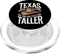 Texas Where The Horns Are Long And The Tales Are Taller PopSockets PopGrip for MagSafe