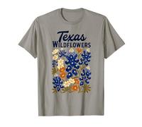 Texas Wildflowers Bold Bluebonnets Native Blooms Botanical T-Shirt