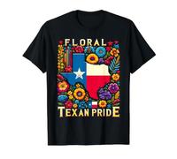 Texas Wildflowers Floral Texas Spring Lesser Sunflower Value Graphic T-Shirt, Men, Black, L