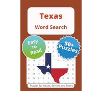 Texas Word Search Puzzle Book: Word Searches with Easy to Read Print About Lone Star, Cowboy, Western and More | 6x9 inches, 110 pages | 50+ Puzzles … Gift for Vacations Holidays and Free Times