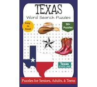 Texas Word Search Puzzles: Easy to Read Word Search Puzzle Book About Texas, Western, Cowboys, and More | 110 Pages | 50+ Puzzles | 6x9 inches | Perfect for Vacations, Holidays, & Relaxation
