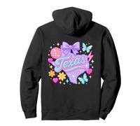 Texas Y2K Coquette State Graphic with Bow and Butterflies Pullover Hoodie