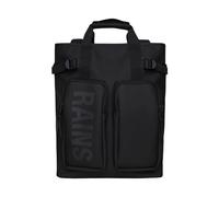 Black Synthetic Backpack with Adjustable Straps ONE SIZE