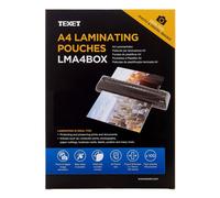 Texet A4 laminating pouches 150 microns pack of 100