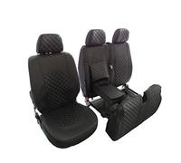 Texmar Designed to fit FIAT DUCATO CITROEN JUMPER PEUGEOT BOXER 2006-2020 RHD ECO LEATHER BLUE THREAS Seat Cover 2+1
