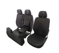 Texmar Designed to fit MERCEDES SPRINTER VW CRAFTER 2006-2018 LHD ECO LEATHER BLUE THREAS Seat Cover 2+1