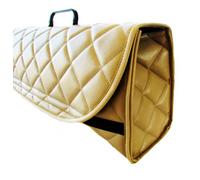 TEXMAR LTD UNIVERSAL Car Bag Luxury BEIGE ECO Leather Boot Tidy Organiser - Fits all Models