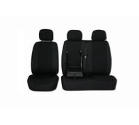 Texmar Seat Covers 2+1 Designed to fit Fiat DUCATO 2006 - 2020 RHD BLACK Tailored Fabric 2+1 Seat Covers, Grey,Black