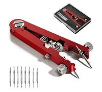 TEXNEWS Watch Spring Bar Plier Tool Set, 6825 Spring Bar Tweezer, Watch Band Pliers with Robust 8 Alloy Steel Tips Pins, Watch Band Pins Replacement Tool, Red