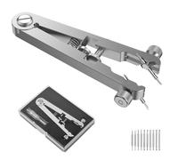 TEXNEWS Watch Spring Bar Tweezer Tool Set with Durable 10 Tips Pins, 6825 Spring Bar Plier Tool for Watch Wrist Bands Strap Removal Repair Fix Kit, Silver, Modern