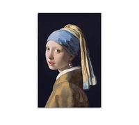 TEXPACK Dutch Painters Johannes Vermeer Girl with Pearl Earrings Poster Posters Art Print Wall Photo Paint Poster Hanging Picture Family Decor 08x12inch(20x30cm)