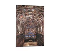 TEXPACK Italian Painters Michelangelo Interior Sistine Chapel Poster Home Decor Poster Wall Art Hanging Picture Print Decorative Painting Posters 12x18inch(30x45cm)