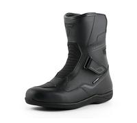 Texpeed Leather Motorcycle Boots For Men - Cruiser 100% Waterproof Short Cut CE Approved Touring Biker Shoes - Black - UK 9
