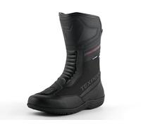 Texpeed Leather Motorcycle Boots For Men - Titex 100% Waterproof Short Cut CE Approved Touring Biker Shoes - Black - UK 7