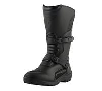 Texpeed Mens Leather Waterproof Motorcycle Armoured Long Boots | Black UK10