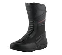 Texpeed Mens Leather Waterproof Motorcycle Armoured Mid Boots | Black UK 10