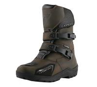 Texpeed Mens Leather Waterproof Motorcycle Armoured Short Boots Brown UK 9 | EN 13634 Motorbike Reinforced Footwear, Genuine Cowhide Leather, Adventure Touring Biker Style, Protective Toe Caps