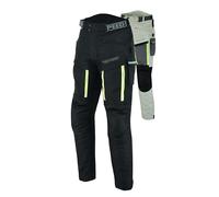 Texpeed Mens Motorcycle Trousers Off Black Waterproof Motorbike Biker Pants with CE Protective Armour (EN 1621-1) 6XL
